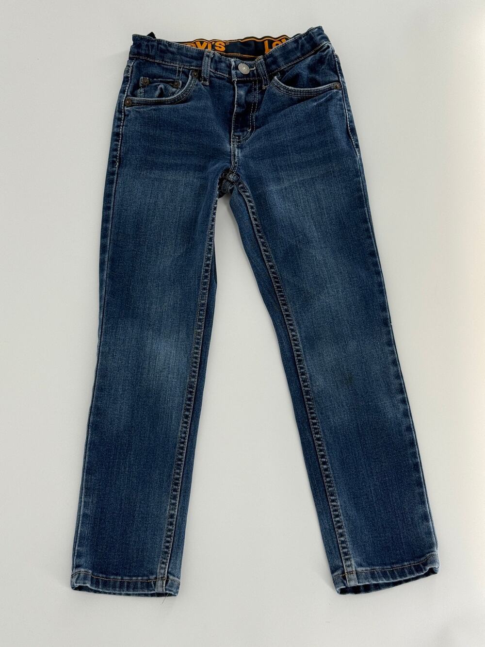 Levi’s 510 Skinny Jeans Boys Size 7 Reg Medium Wash Denim Adjustable Waist